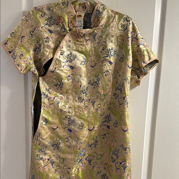 Tailor Vintage Dresses & Skirts - Floral Brocade Cheongsam Dress